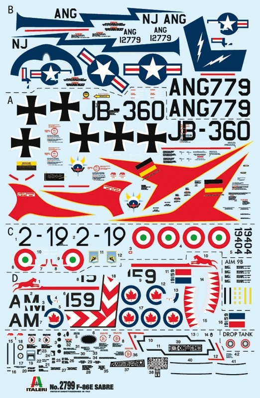 Italeri 2799 F-86E SABRE (SUPER DECALS SHEET) 1/48 – Bild 2
