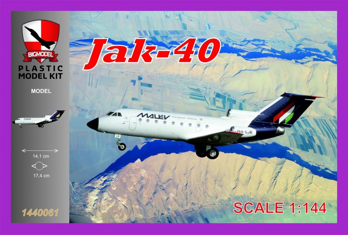 Big Model 1440061 Jak-40 Malev 1/144