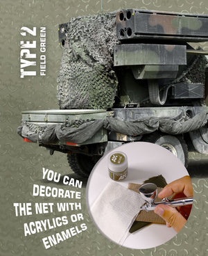 AK Interactive AK8067 CAMOUFLAGE NET FIELD GREEN TYPE 2 – immagine 2