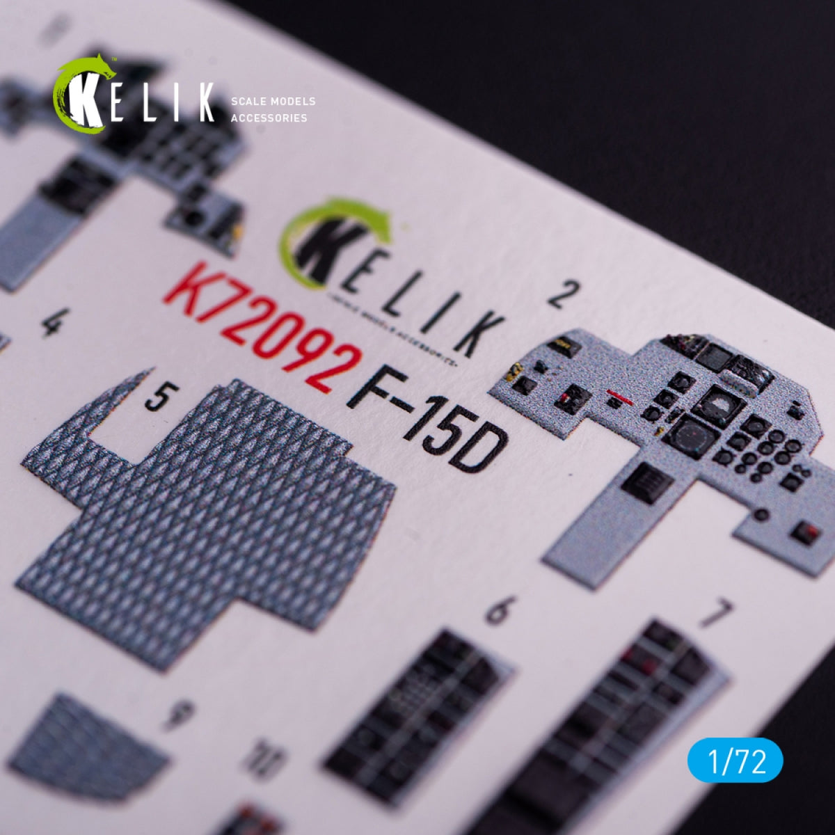 KELIK K72092 F-15D - interior 3D decals for FineMolds kit 1/72 – immagine 8