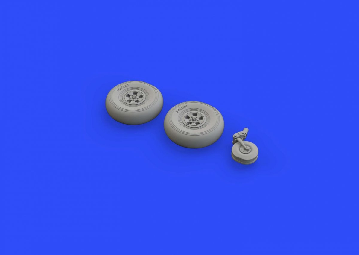 Eduard 648413 Typhoon Mk. Ib wheels late EDUARD, HASEGAWA 1/48 – immagine 3