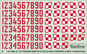 ModelMaker Decals D48149 MiG-21 in Polish service exclusive edition part 0 Insignia 1/48 – imagen 2
