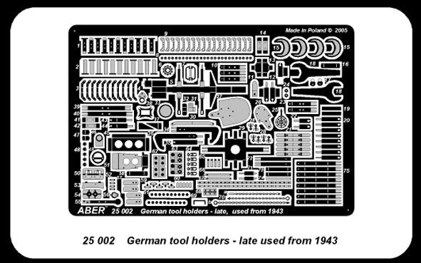 Aber 25002 German tool holders - late used from 1943 1/25 scale model 1/25 – immagine 5