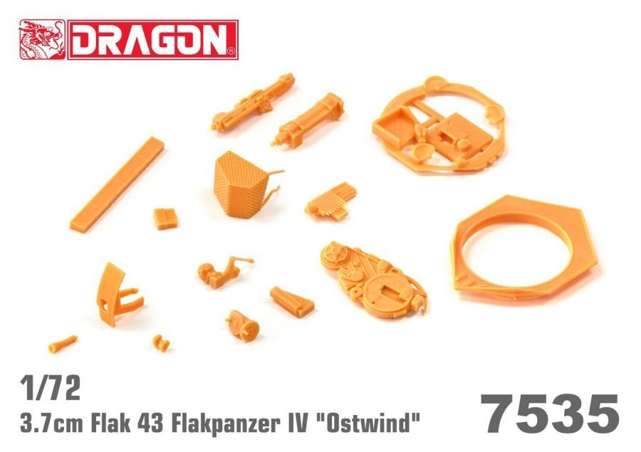 Dragon 7535 3.7cm FlaK 43 Flakpanzer IV &amp;quot;Ostwind&amp;quot; 1/72 – image 8