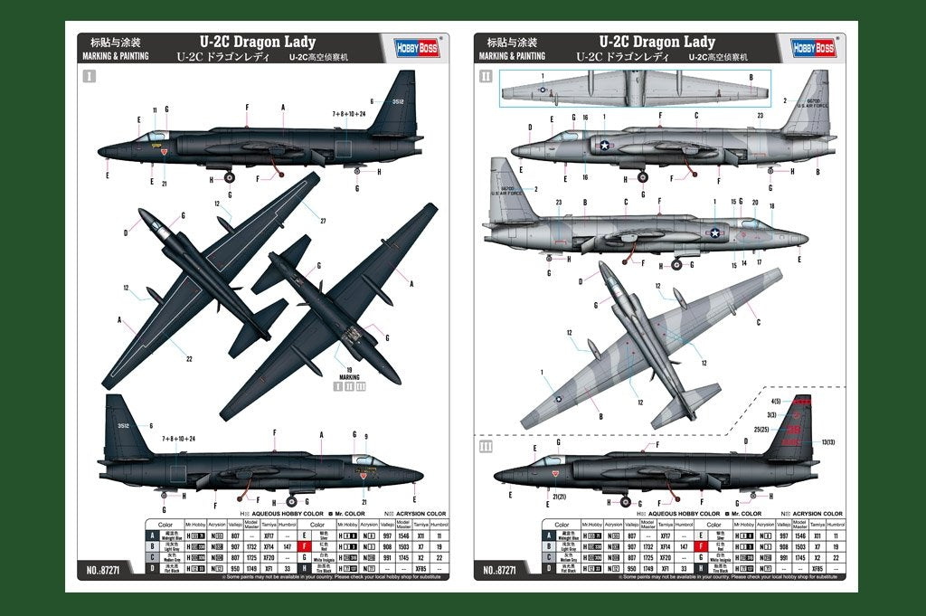 Hobby Boss 87271 U-2C Dragon Lady 1/72 – imagen 4