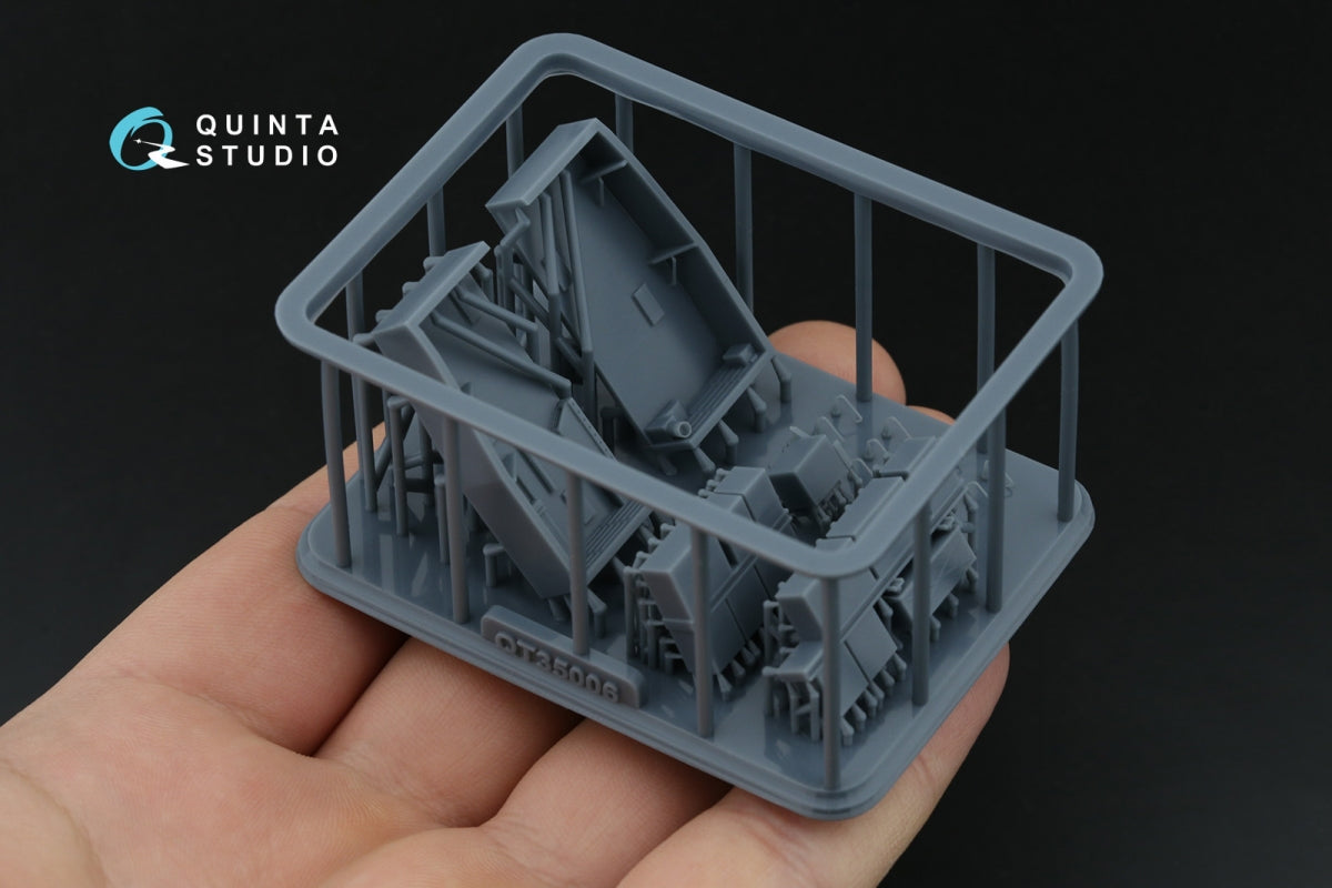 Quinta Studio QD+35144 AH-64A forward avionics bays 3D-Printed &amp;amp; coloured Interior on decal paper (Trumpeter) (with 3D-printed resin parts) 1/35 – immagine 6