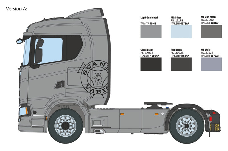 Italeri 3971 Scania S770 4x2 Normal Roof &amp;quot;Grey Cab&amp;quot; 1/24 – immagine 2