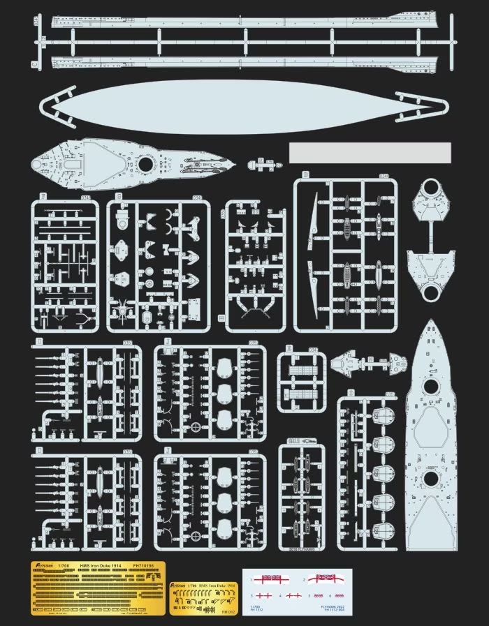 FlyHawk Model FH1312 HMS Iron Duke 1914 1/700 – immagine 3