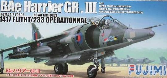 Fujimi 72208 Royal Air Force BAe Harrier GR.III 1/72