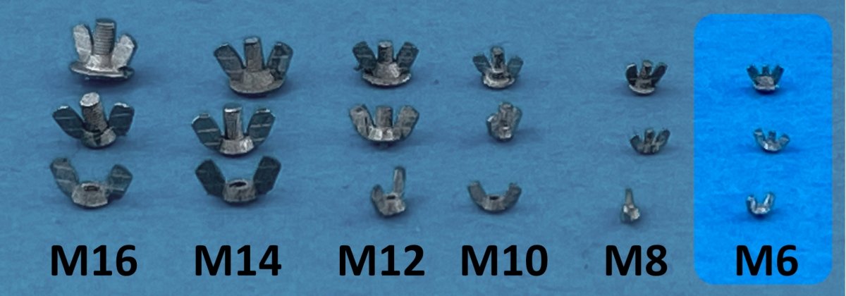 Point of no Return 1623001 Nakrętki motylkowe M6 / M6 wing nuts 1/16 – immagine 2