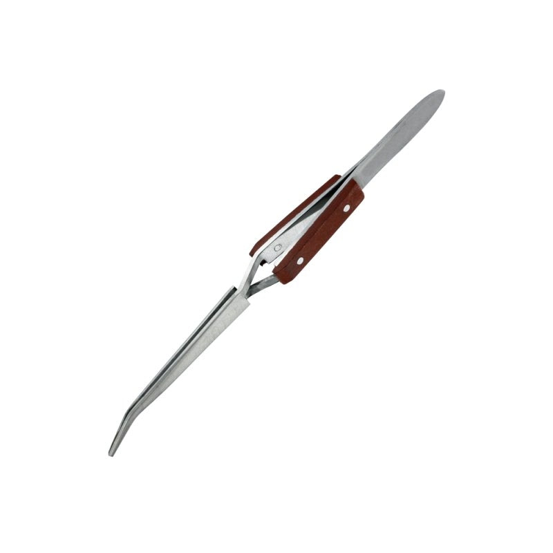 Pince à épiler à action inversée Modelcraft PTW1128, pointe incurvée/poignée en fibre (160 mm)