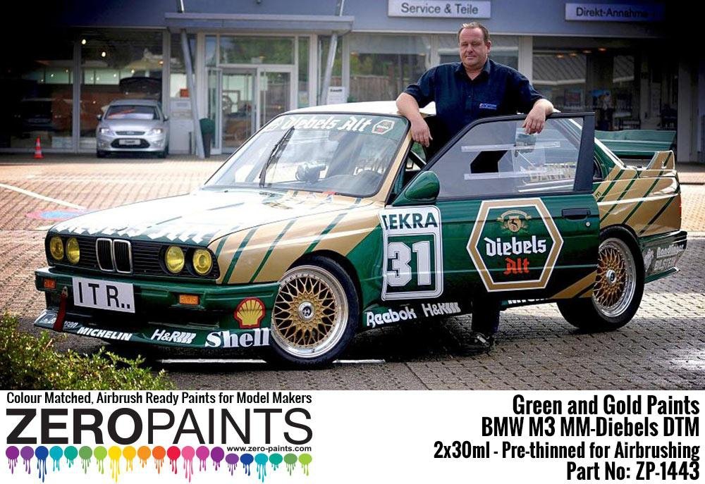 Zero Paints ZP-1443 BMW M3 MM-Diebels DTM - Green and Gold Paint Set 2x30ml – zdjęcie 2