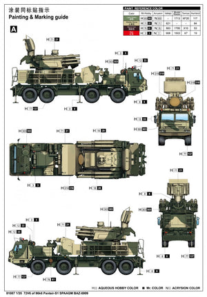 Trumpeter 01087 72V6 of 96k6 Pantsir-S1 SPAAGM BAZ-6909 1/35 – zdjęcie 5