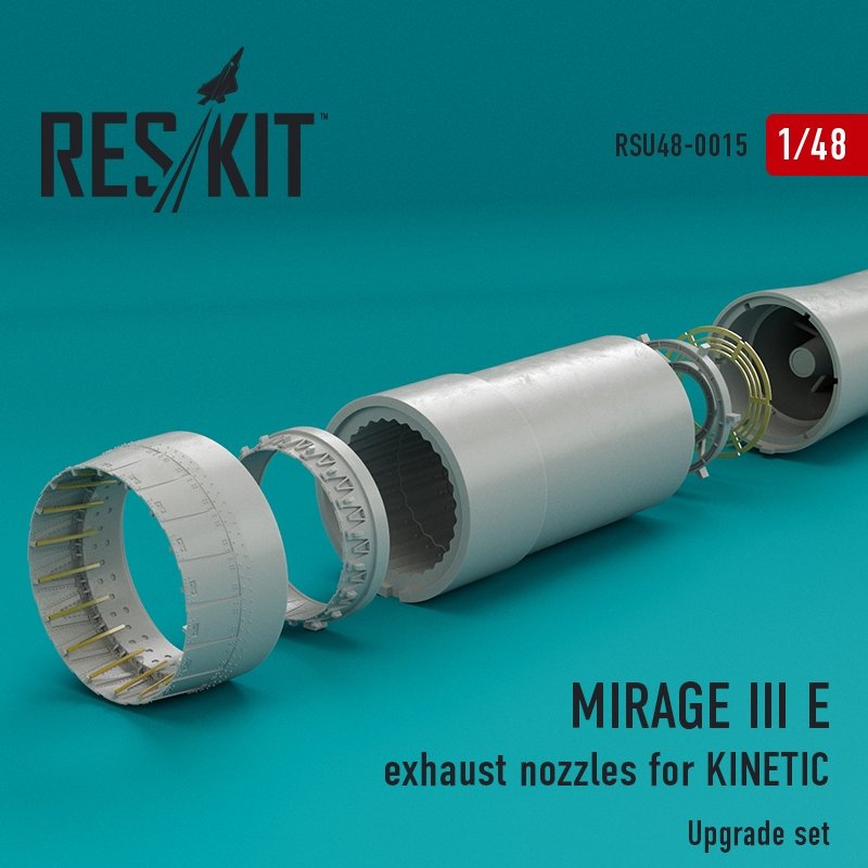 RESKIT RSU48-0015 Buses d'échappement Mirage III E Kinetic 1/48