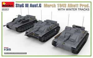 Mini Art 35367 StuG III Ausf. G Mars 1943 Alkett Prod. AVEC CHENILLES D&amp;#39;HIVER. KIT INTÉRIEUR 1/35 – image 2