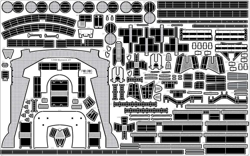 Pontos 23001F2 BISMARCK 1941 Detail Up Set Basic Ver.2 1/200 – immagine 8