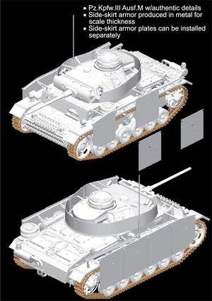 Dragon 6604 Pz.Kpfw.III Ausf.M w/Schurzen 1/35 – immagine 2