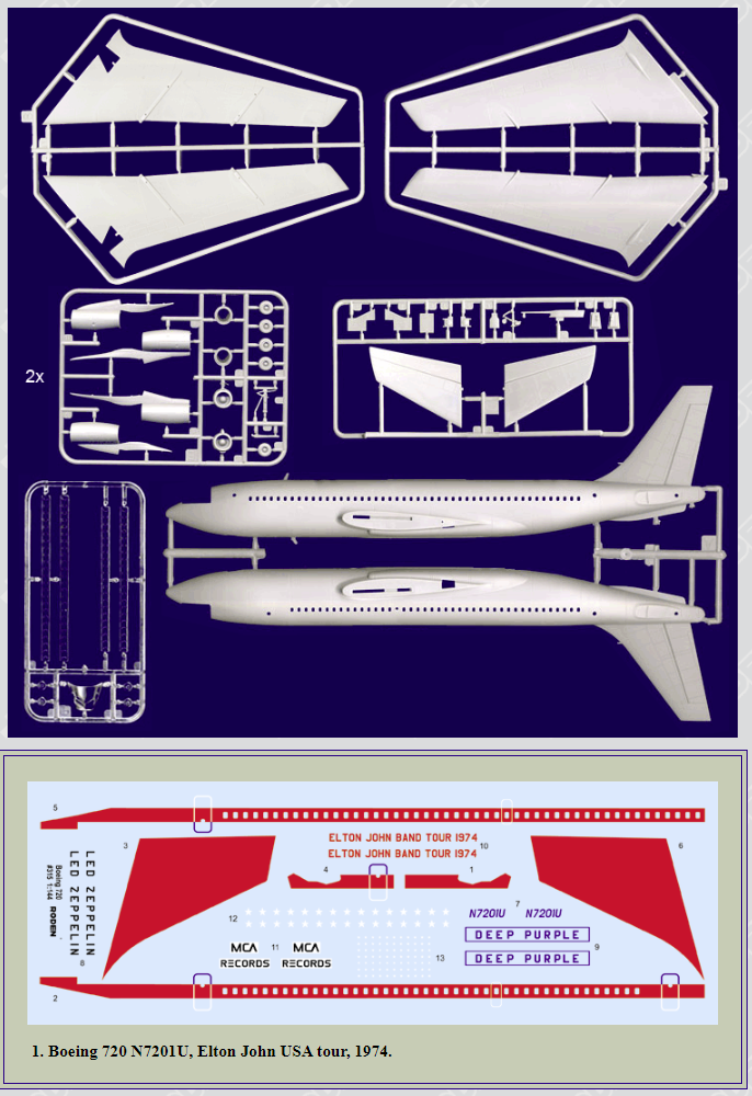 Roden 315 Boeing 720 ELTON JOHN 1974 1/144 – Bild 2