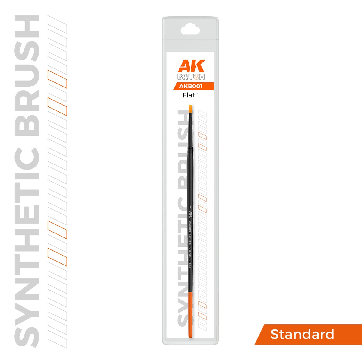 AK Interactive AKB001 AK SYNTHETIC BRUSH – FLAT 1 – immagine 3
