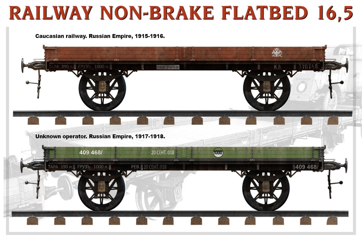 MiniArt 39004 RAILWAY NON-BRAKE FLATBED 16,5 t 1/35 – Bild 5