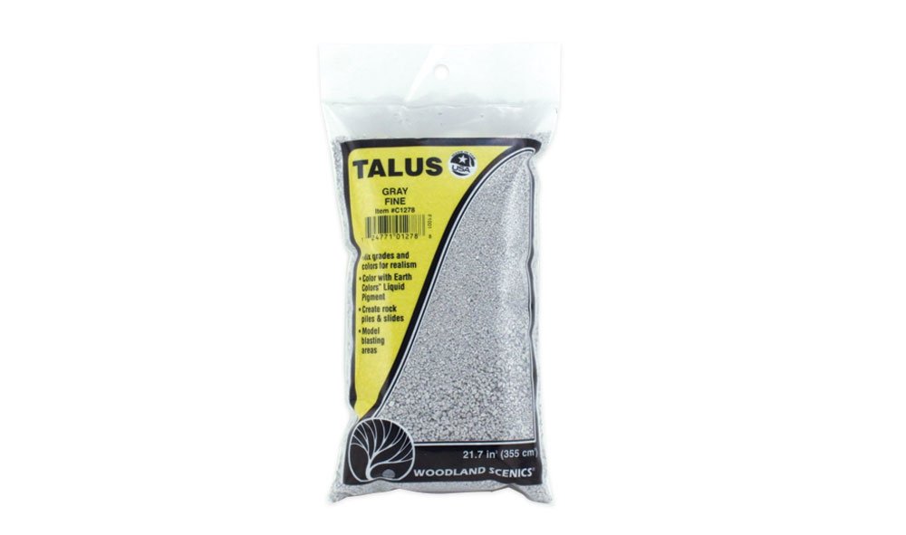 Woodland Scenics WC1278 Fine Gray Talus - kruszywo skalne drobne szare – immagine 2