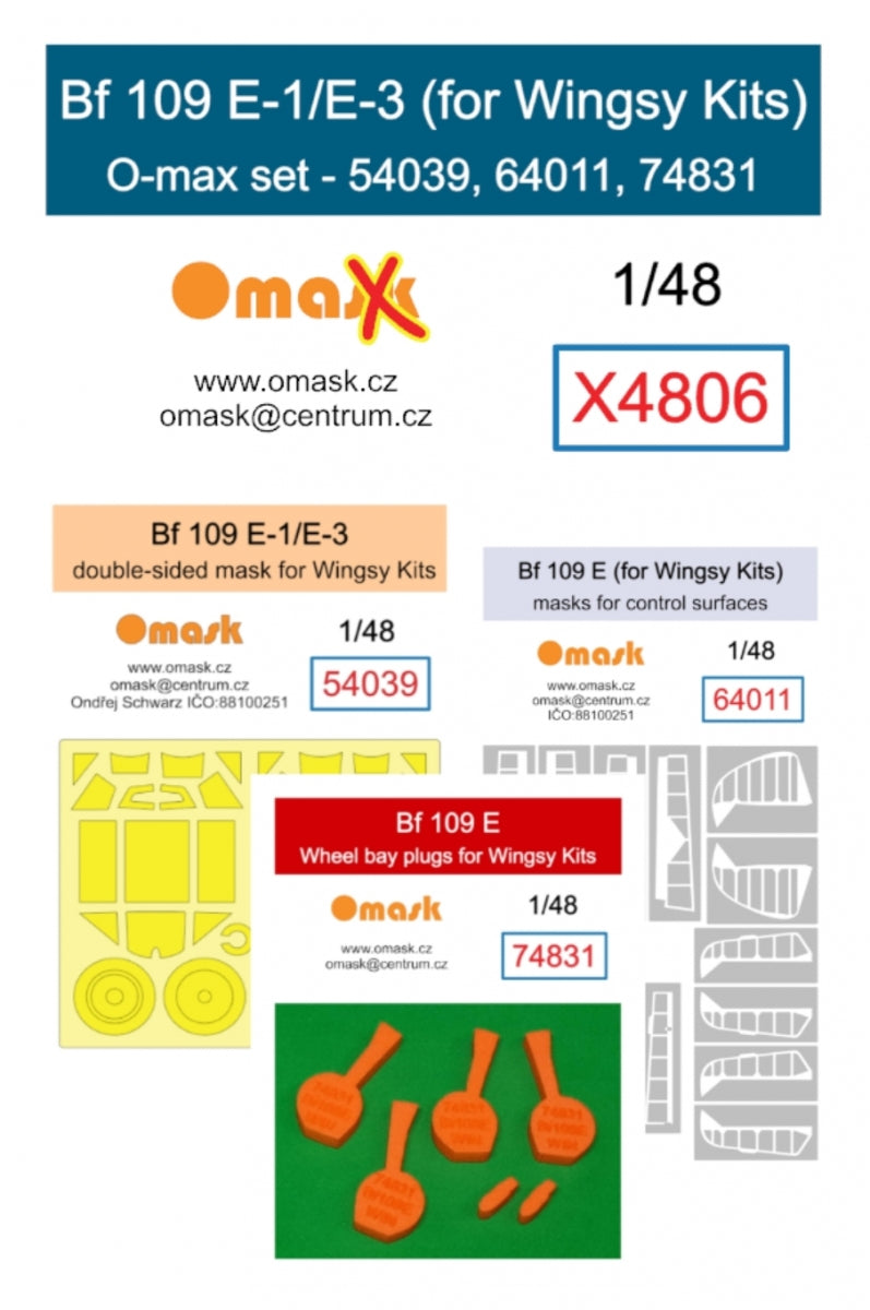 Omask X4806 Bf 109 E-1/E-3 O-max set for Wingsy Kits 1/48