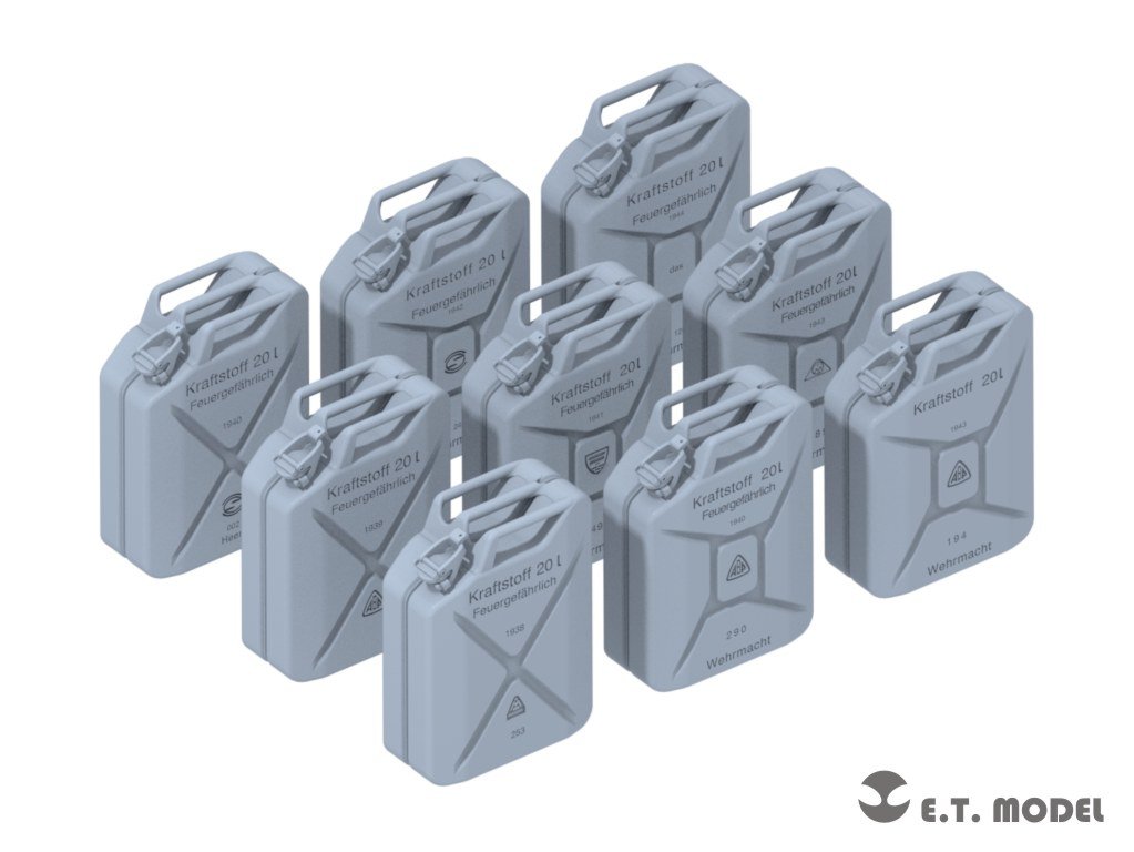 E.T. Model P35-242 WWII German 20L JERRY CANS SET(3D Printed) 1/35 – imagen 2