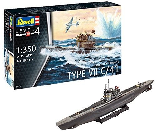 Maquette Revell 65154 du sous-marin allemand Type VII C/41 avec accessoires (1/350) – image 2