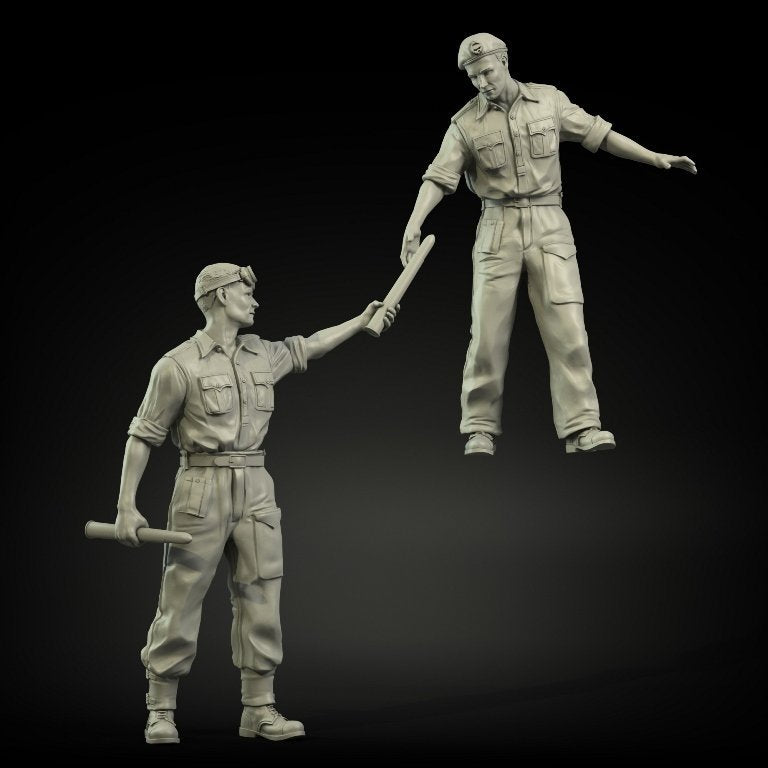 Panzer Art FI35-032 RAC britannique Afrique du Nord chargeant des munitions de canon de 2 livres, ensemble de soldat à l&amp;#39;échelle 1/35