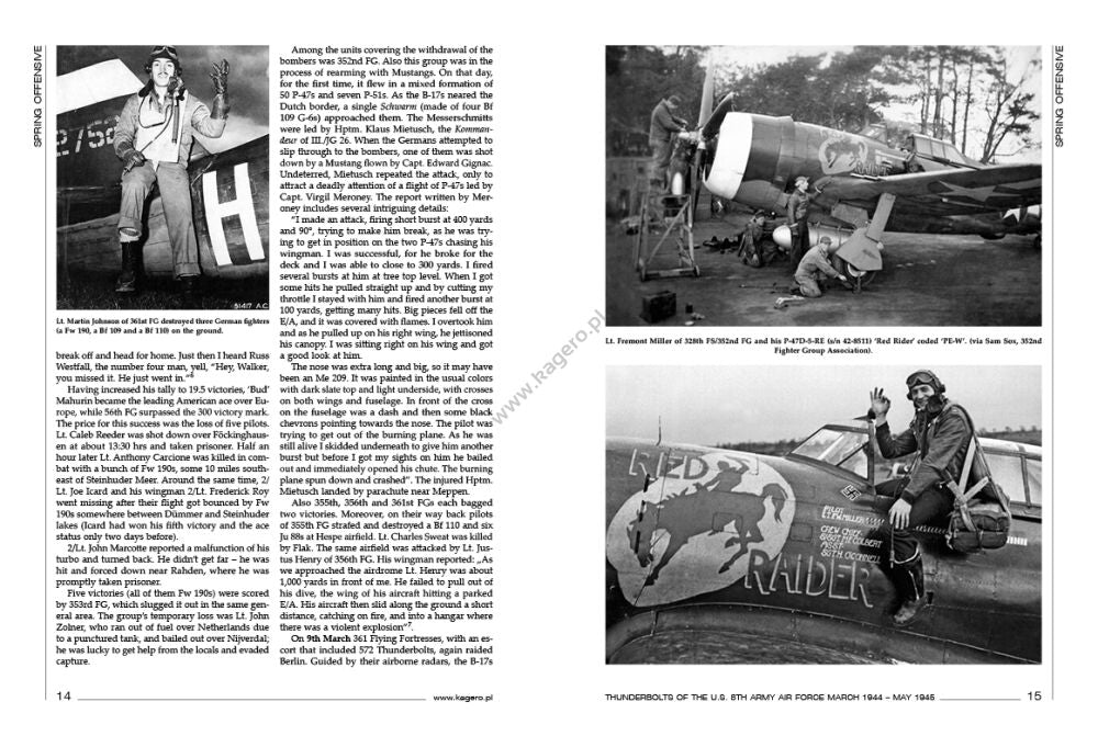 Kagero 12017 Thunderbolts of the U.S. 8th Army Air Force March 1944 – May 1945 EN – zdjęcie 3