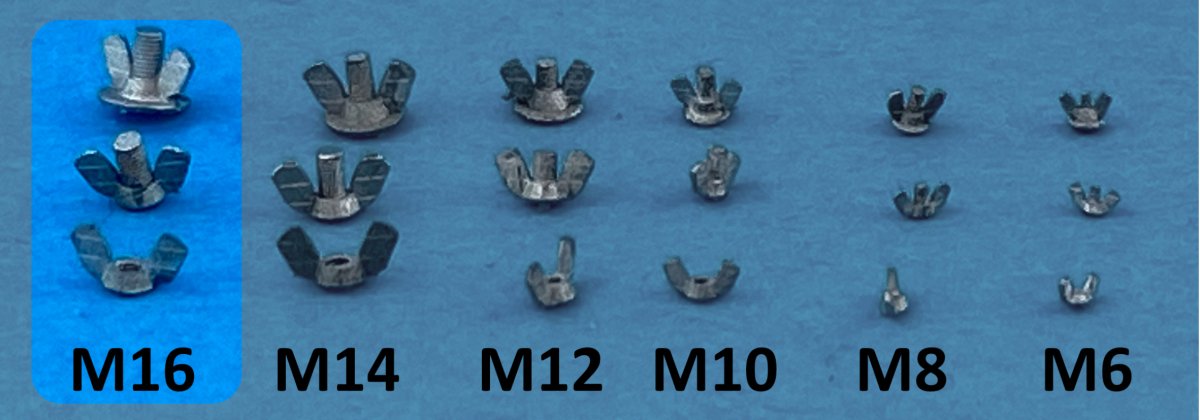 Point of no Return 1623006 Nakrętki motylkowe M16 / M16 wing nuts 1/16 – immagine 2