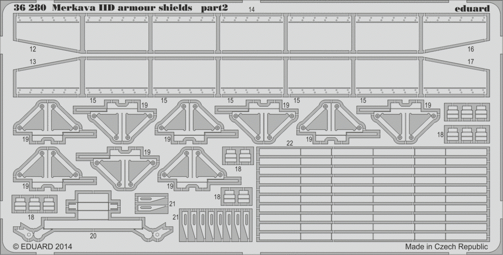 Eduard 36280 Merkava IID armor shields Academy – image 2