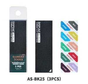 DSPIAE AS-BK25 PLANCHE À PONCER EN ALLIAGE D&amp;#39;ALUMINIUM NOIRE 3 PIÈCES / Support en aluminium pour papier de verre