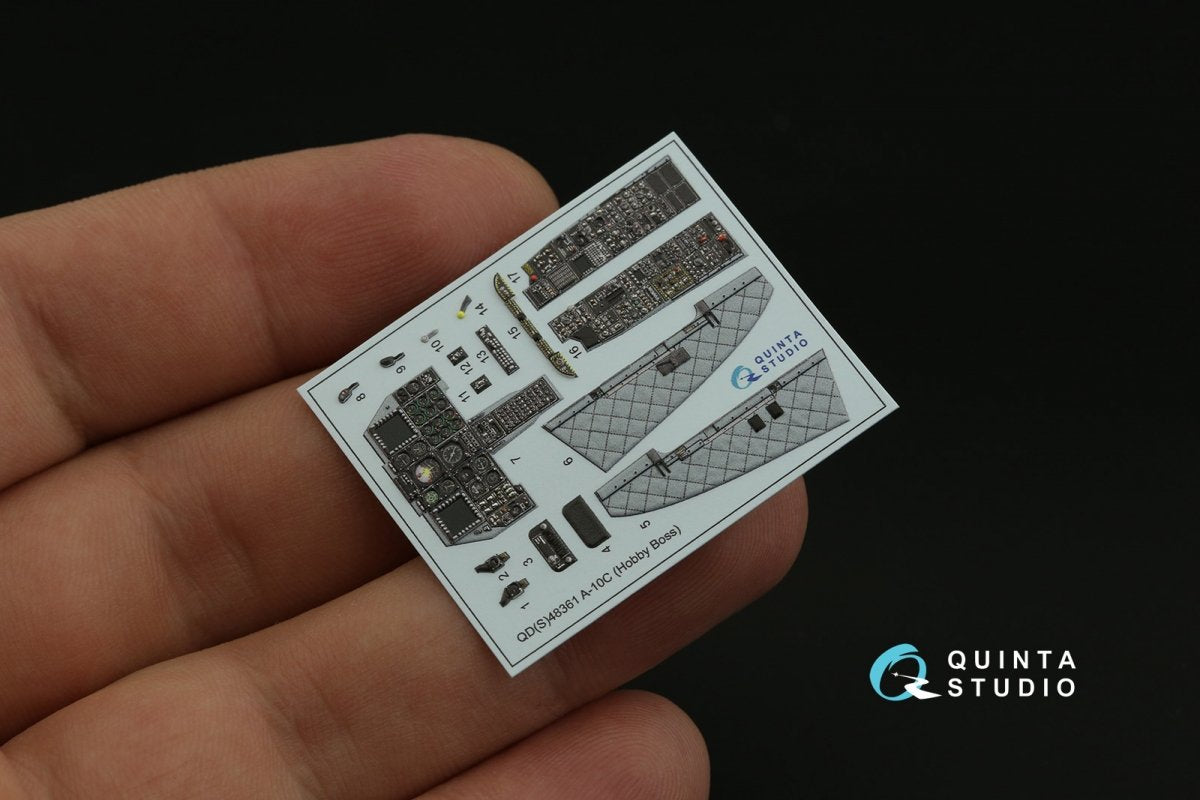 Quinta Studio QDS-48361 A-10C 3D-Printed &amp;amp; coloured Interior on decal paper (Hobby Boss) (Small version) 1/48 – immagine 7