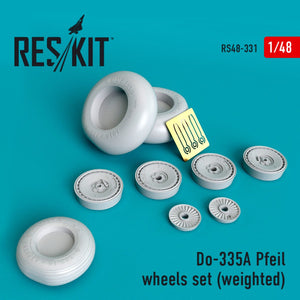 RESKIT RS48-0331 DO-335А &amp;quot;PFEIL&amp;quot; WHEELS SET (WEIGHTED) 1/48