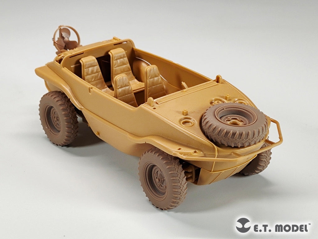 E.T. Model P35-136 WWII German Schwimmwagen Type166 Sagged wheels Wide For TAMIYA Kit 1/35 – immagine 9