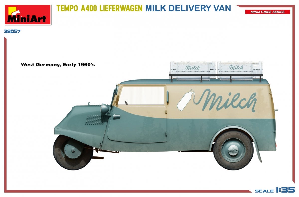 MiniArt 38057 TEMPO A400 LIEFERWAGEN. MILK DELIVERY VAN 1/35 – Bild 7