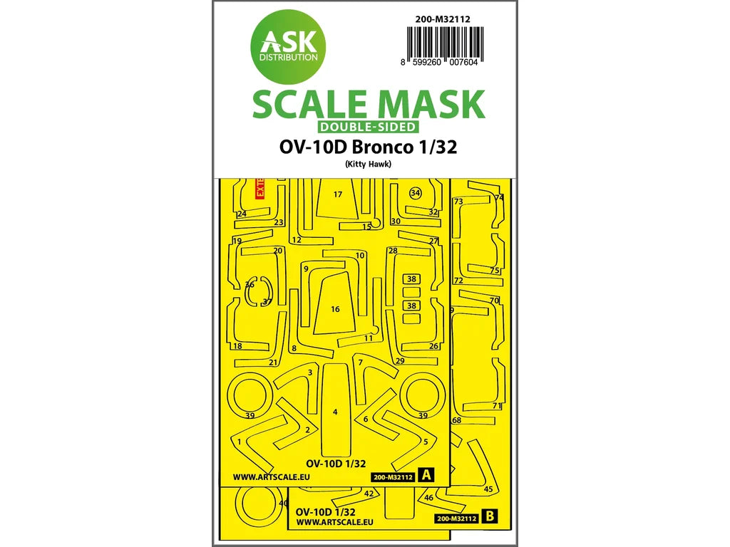 Art Scale Kit M32112 OV-10D Bronco Double-Sided Express Fit Mask for Kitty Hawk 1/32