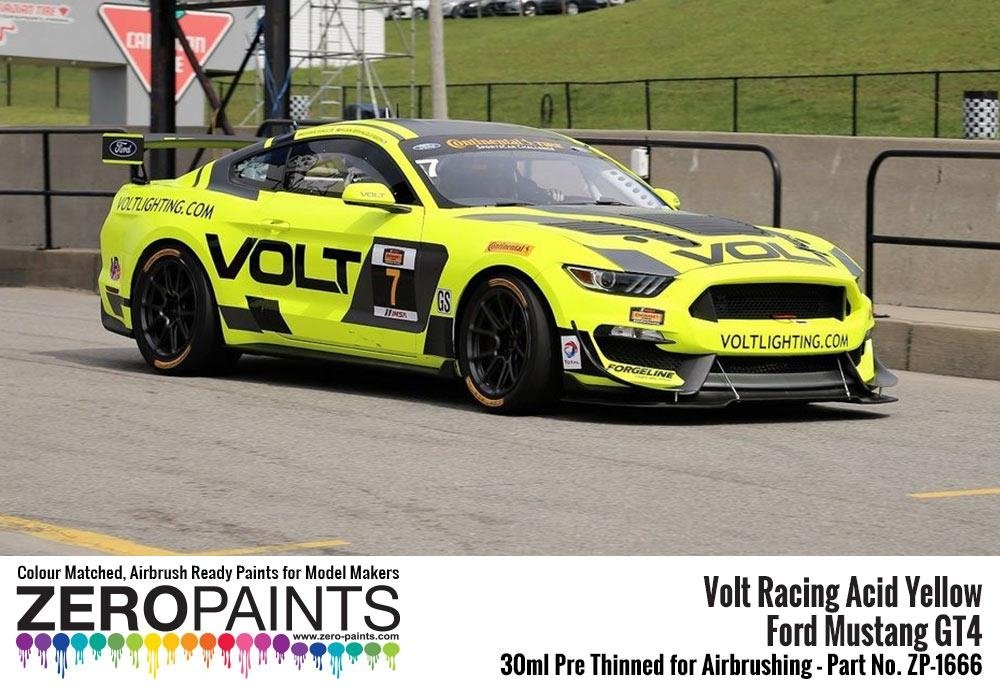 Zero Paints 1666 Volt Racing Acid Yellow for Ford Mustang GT4 30 ml – Bild 2