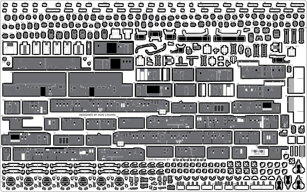 Pontos 35022F1 BISMARCK 1941 Detail Up Set 1/350 – immagine 17