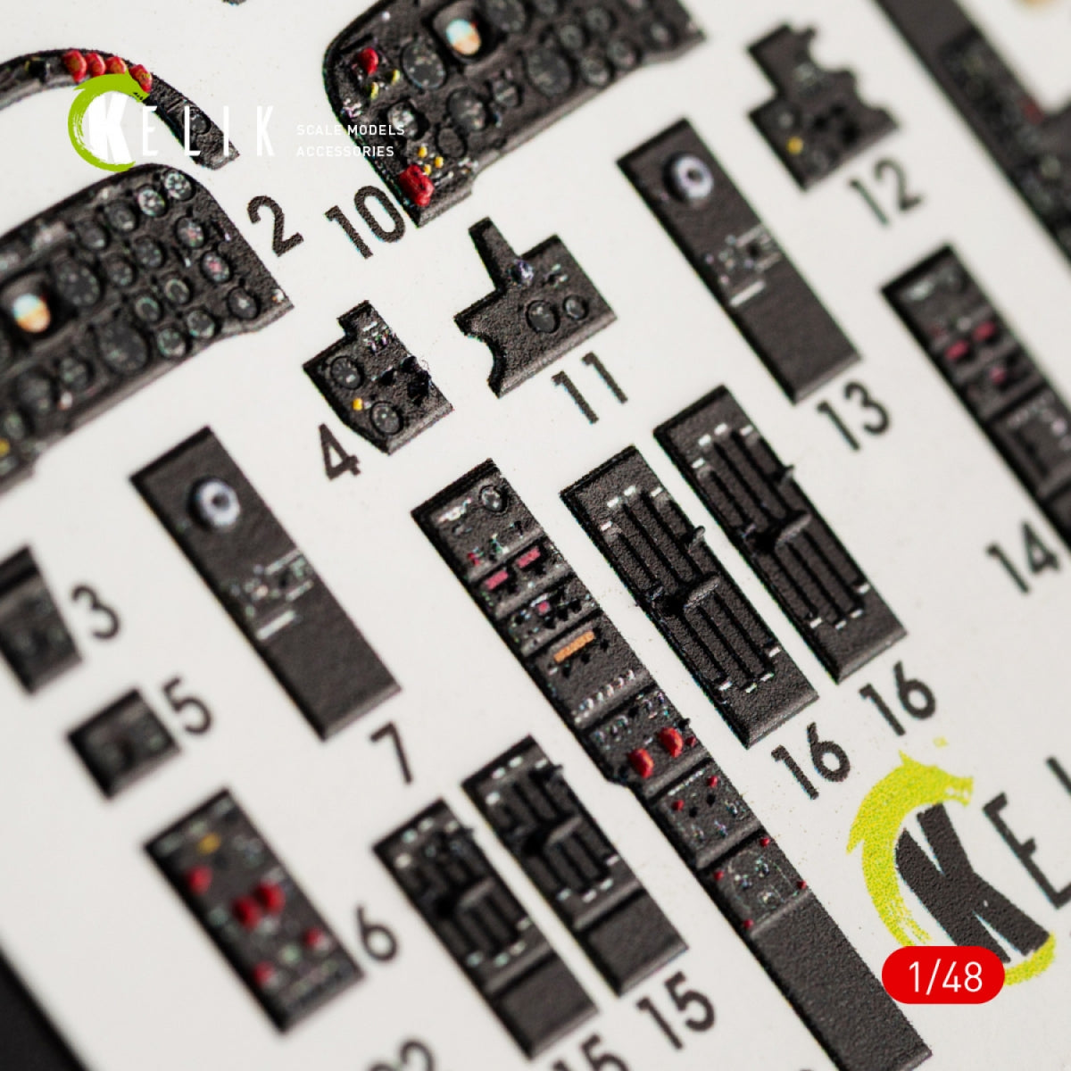 KELIK K48055 IA-58 PUCARA INTERIOR 3D DECALS FOR KINETIC KIT 1/48 – immagine 6
