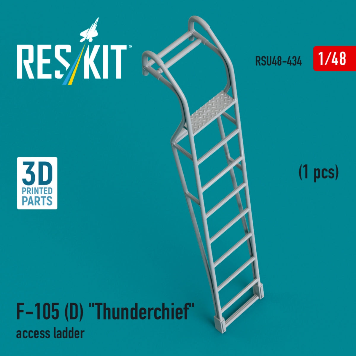 RESKIT RSU48-0434 F-105D &amp;quot;Thunderchief&amp;quot; access ladder (1 pcs) (3D Printed) 1/48 – imagen 2