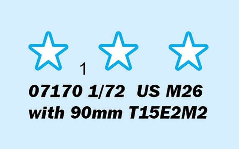 Trumpeter 07170 US M26 with 90mm T15E2M2 1/72 – Bild 7