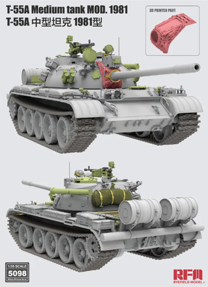 Rye Field Model 5098 T-55A Medium Tank Mod. 1981 with workable track links 1/35 – image 2