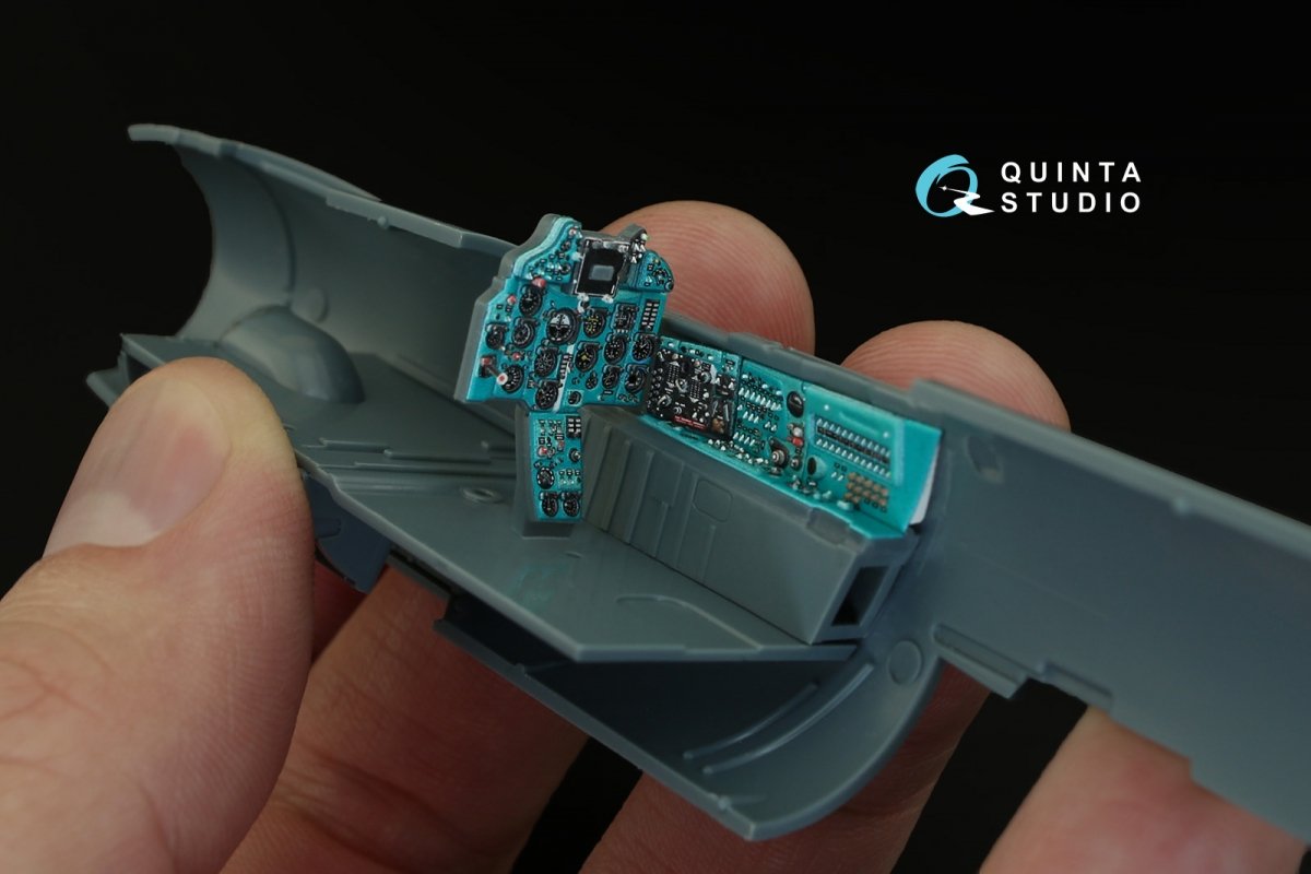 Intérieur imprimé en 3D et coloré sur papier décalcomanie Quinta Studio QD48077 MiG-21PFM (pour kit Eduard) 1/48 – image 8