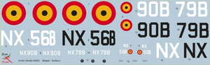 Exotic Decals 48040 Belgian Buffaloes - Brewster Model 339B in Belgian Service 1/48