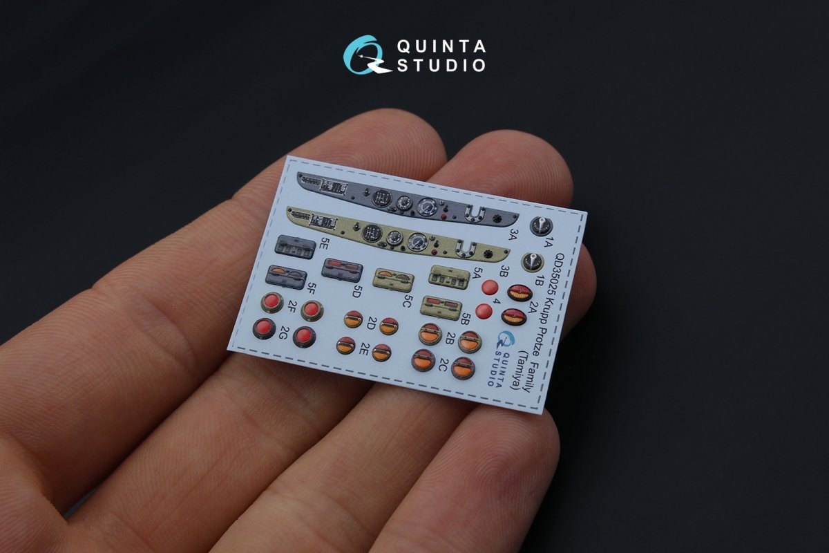 Quinta Studio QD35025 Krupp Protze 3D-Printed &amp;amp; coloured Interior on decal paper (for Tamiya kit) 1/35 – Bild 2