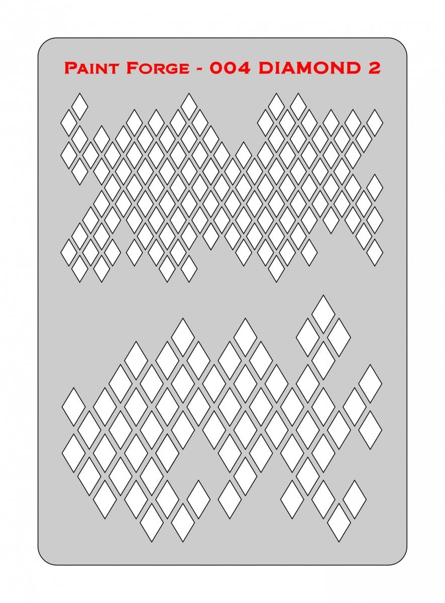Paint Forge PFST004L STENCIL - DIAMONDS 2