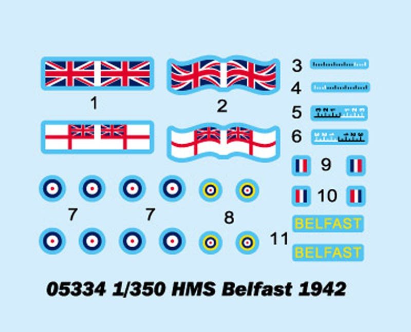 Trumpeter 05334 HMS Belfast 1942 1/350 – imagen 4