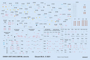 Eduard D48081 MiG-23MF/ML stencils TRUMPETER 1/48 – imagen 2